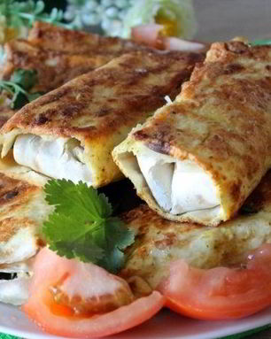 Лаваш с луком и яйцом