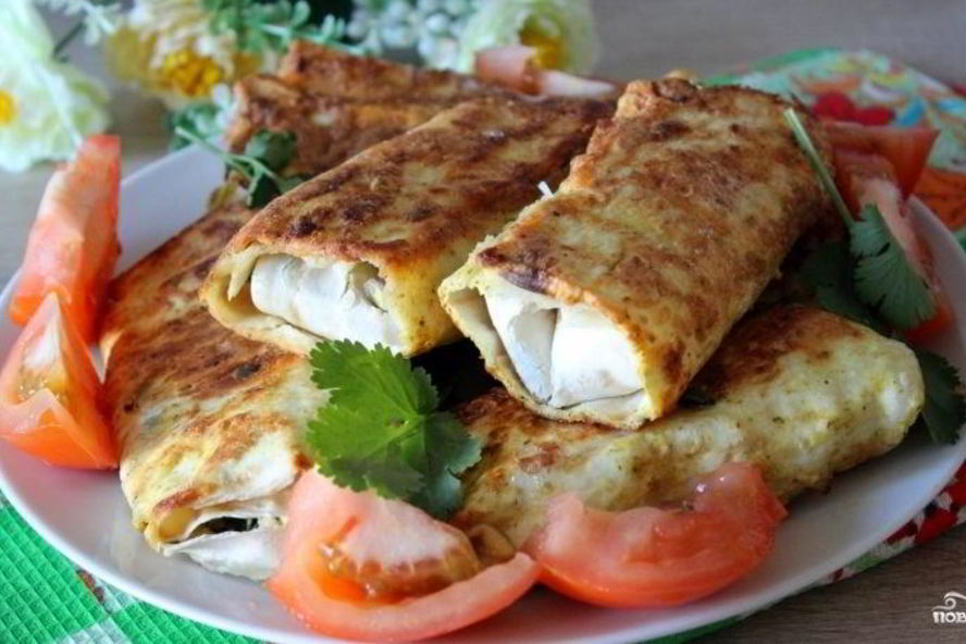 Рецепт лаваш с луком и яйцом