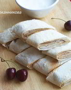 Лаваш с начинкой из куриной печени