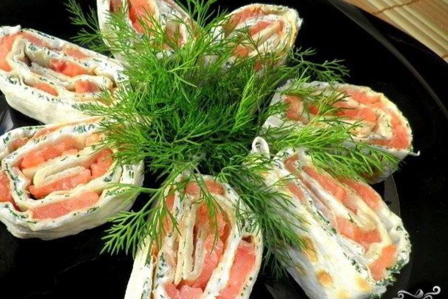 Рецепт лаваш с семгой