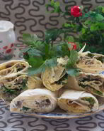 Лаваш с шампиньонами