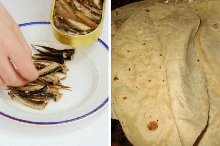 Рецепт лаваш со шпротами