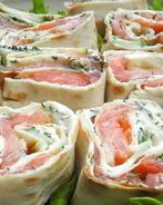 Рулет с лаваша с семгой