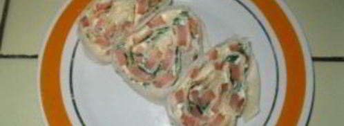 рулетики из лаваша с рыбой. Шаг 6