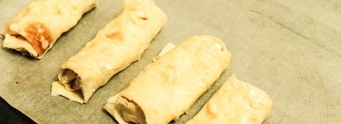 рулеты из лаваша с сыром. Шаг 8