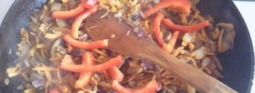 рыбное филе на овощной подушке в лаваше. Шаг 4