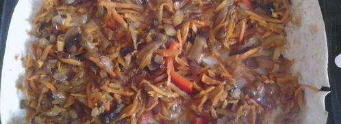 рыбное филе на овощной подушке в лаваше. Шаг 6