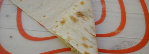 треугольники из лаваша с творогом. Шаг 4