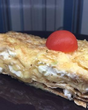 Запеченный лаваш с сырами