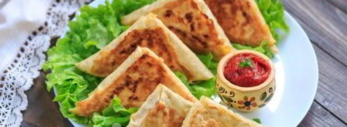 жареный лаваш с колбасой и сыром. Шаг 12