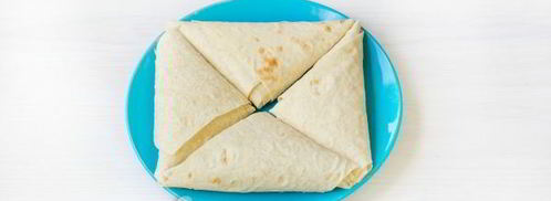 жареный лаваш с колбасой и сыром. Шаг 9