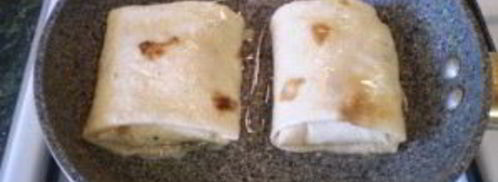 жареный лаваш с начинкой. Шаг 7