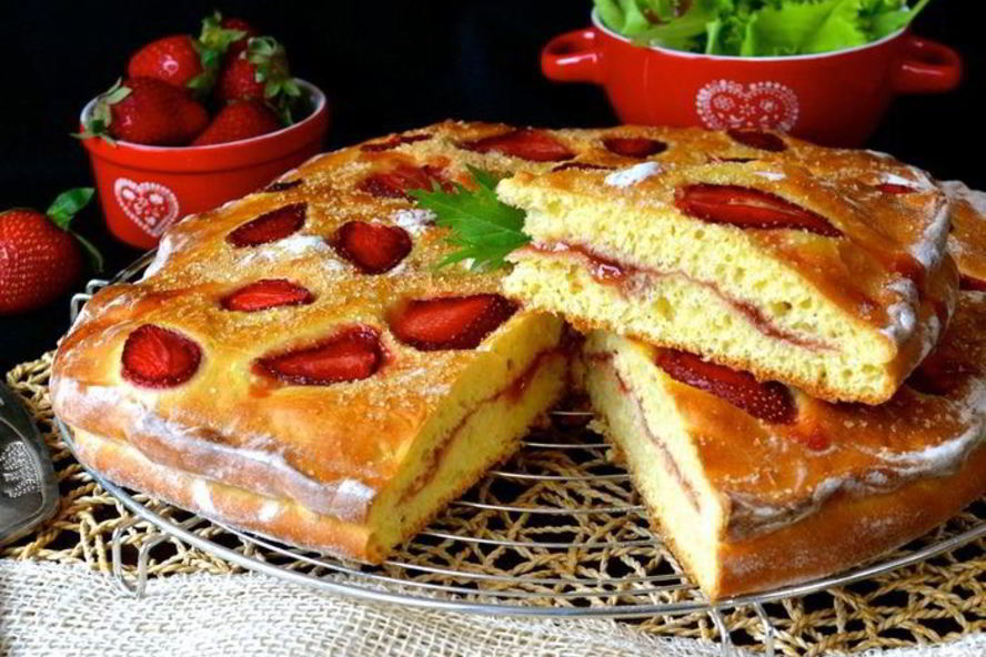 Рецепт клубничная фокачча