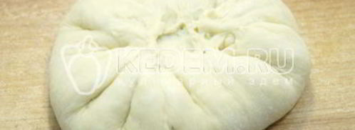 лепешки на сковороде с зеленым луком и яйцом. Шаг 10