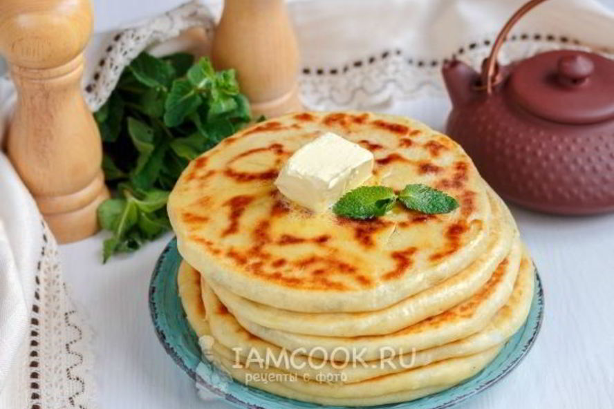 Рецепт лепешки с сыром и зеленью на сковороде