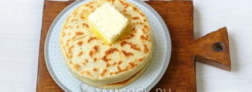 лепешки с сыром и зеленью на сковороде. Шаг 19