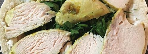 пита с курицей, сыром и овощами. Шаг 3