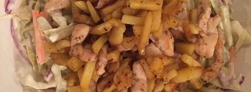 сочная пита с курицей и салатом. Шаг 5