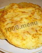 Сырные лепешки на кефире с ветчиной