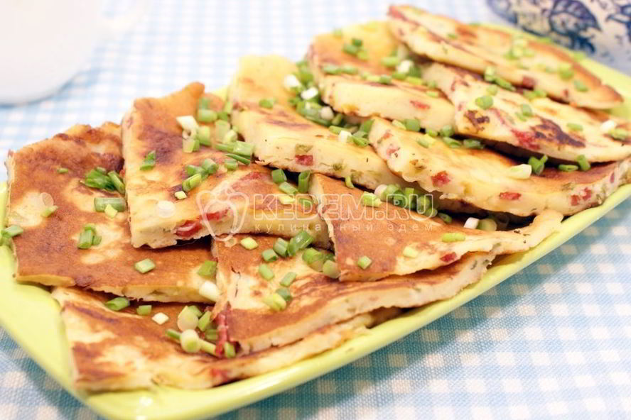 Рецепт сырные лепешки с начинкой