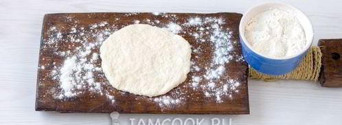 сырные лепешки с ветчиной. Шаг 8