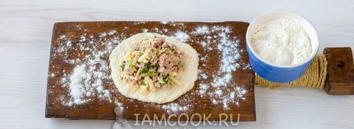 сырные лепешки с ветчиной. Шаг 9