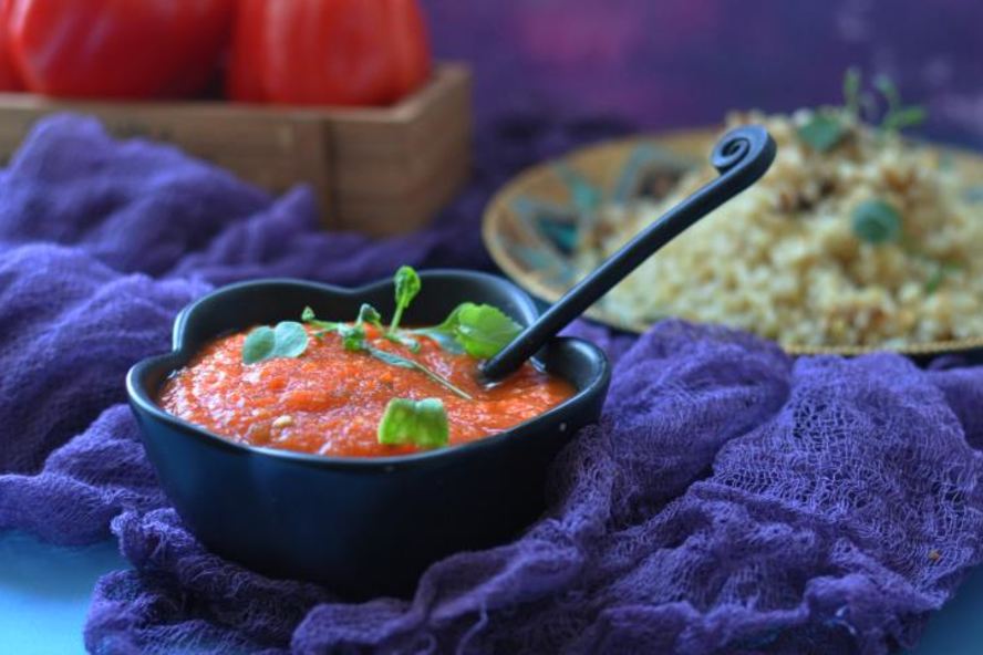 Рецепт турецкий острый соус из печеных овощей к крупам и лепешкам