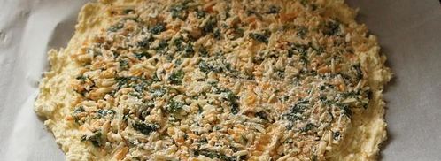 творожная лепешка с начинкой из сыра. Шаг 3