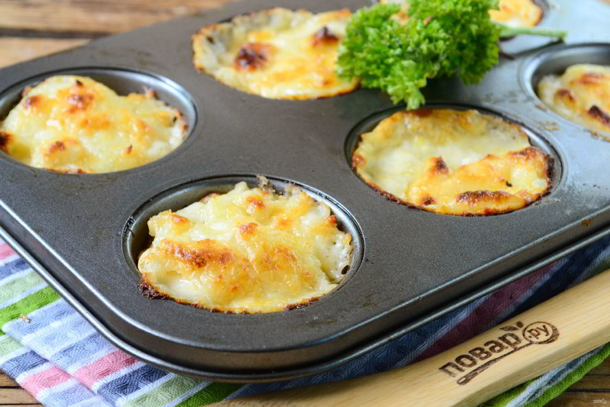 Рецепт гратен из картофеля в стиле маффинов