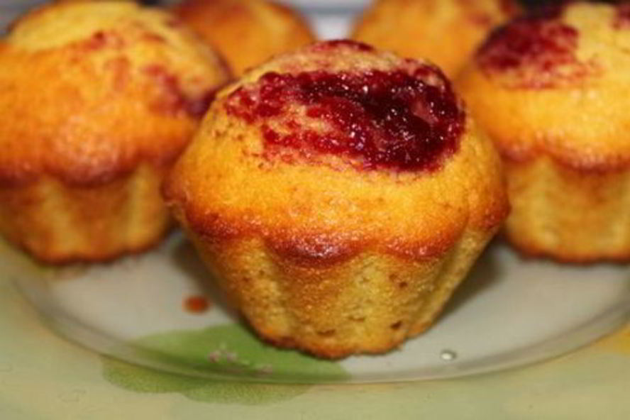 Рецепт маффины бомбочки с вареньем