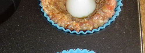 маффины мясные с перепелиными яйцами. Шаг 4