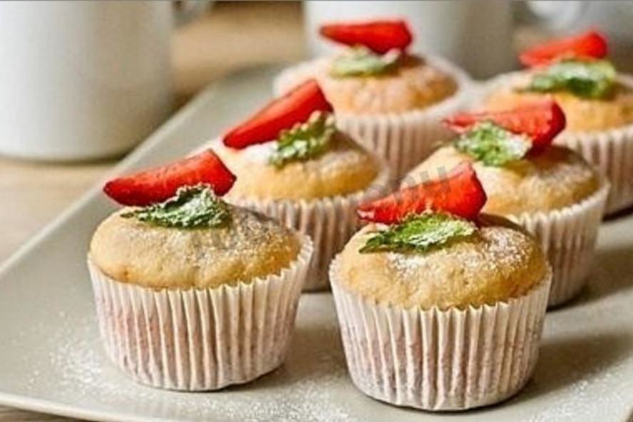 Рецепт маффины на клубничном йогурте