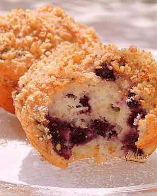 Маффины с черникой и ореховой корочкой