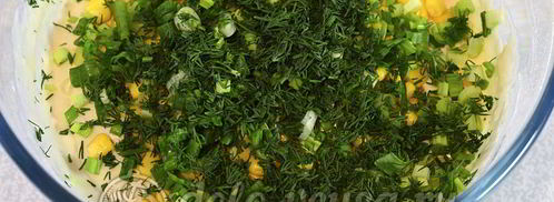 маффины с кукурузой и зеленью. Шаг 5