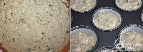 маффины с тунцом и цуккини. Шаг 3