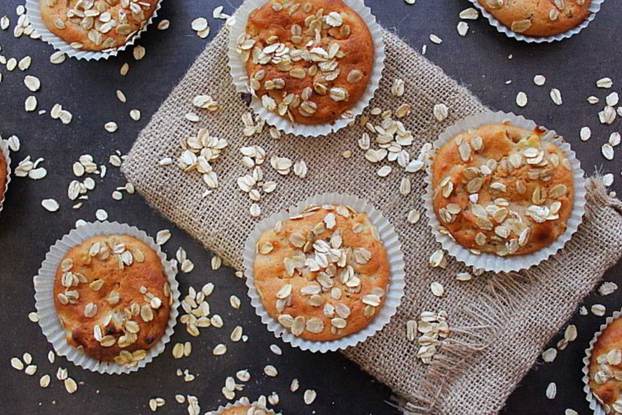 Рецепт овсяные маффины с яблоками