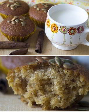 Постные тыквенные маффины