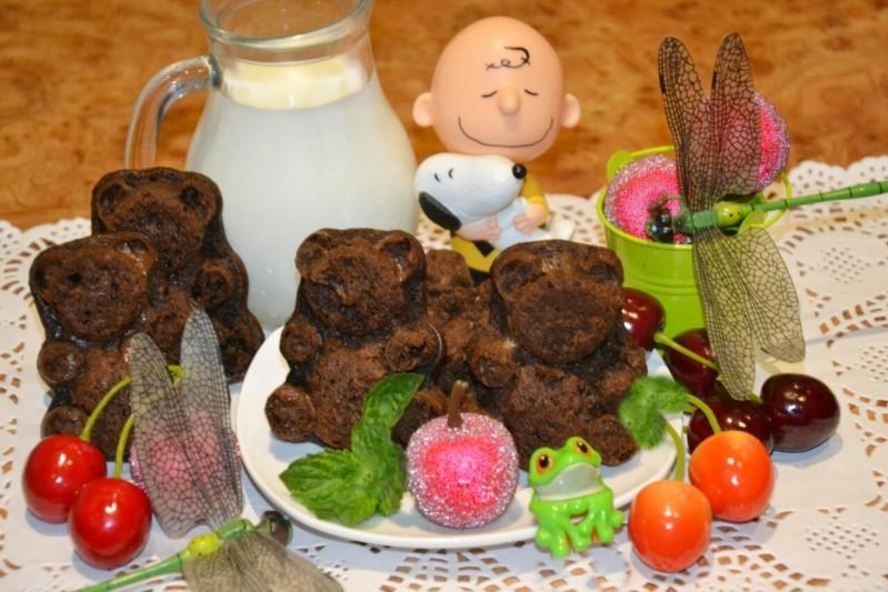 Рецепт шоколадно-банановые маффины мишка барни