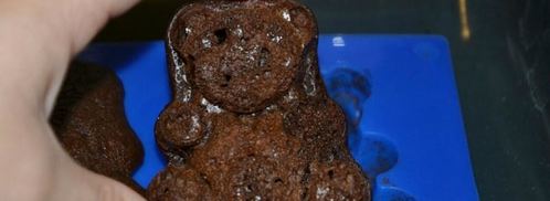 шоколадно-банановые маффины мишка барни. Шаг 11