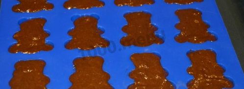 шоколадно-банановые маффины мишка барни. Шаг 10