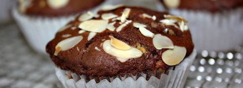 шоколадные маффины с белым шоколадом и миндалем. Шаг 5