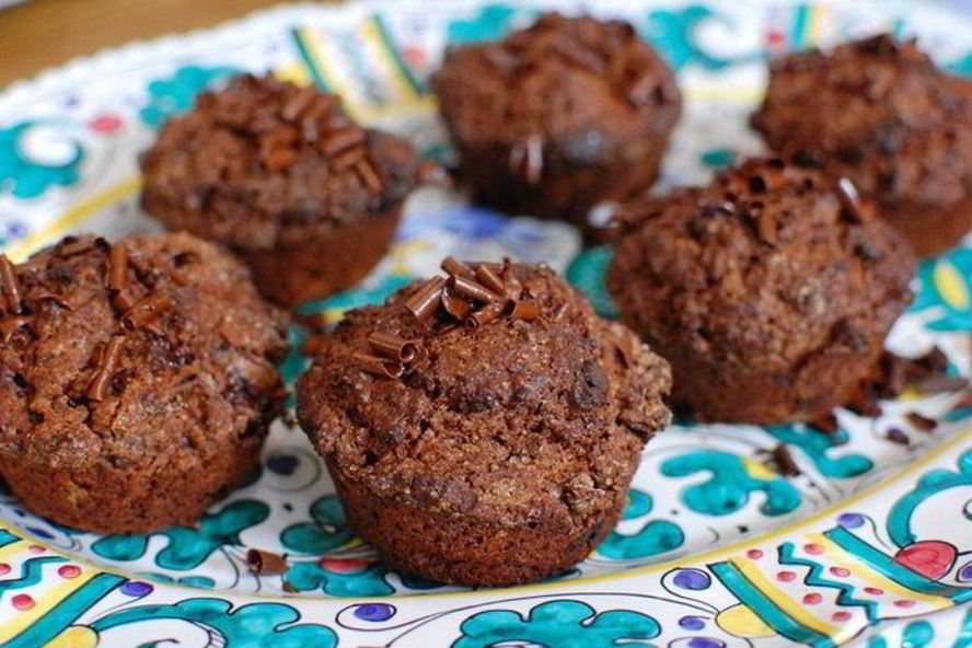 Рецепт шоколадные маффины с черешней