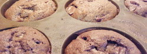 шоколадные маффины с малиной. Шаг 4