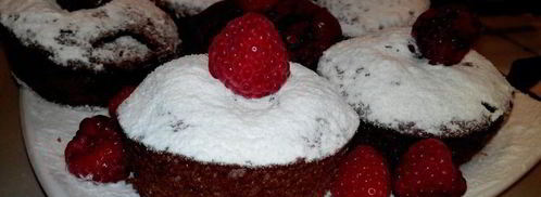 шоколадные маффины с малиной. Шаг 5