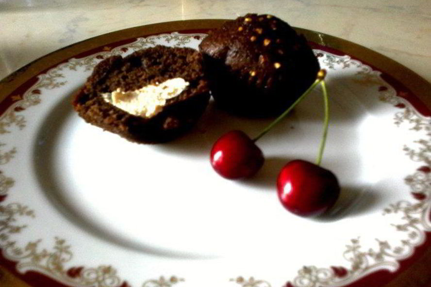 Рецепт шоколадных маффинов с маскарпоне