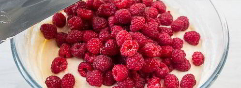 манник с малиной. Шаг 4