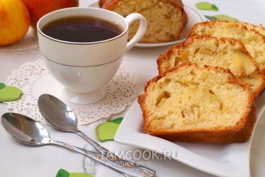 Рецепт манник с яблоками на кефире