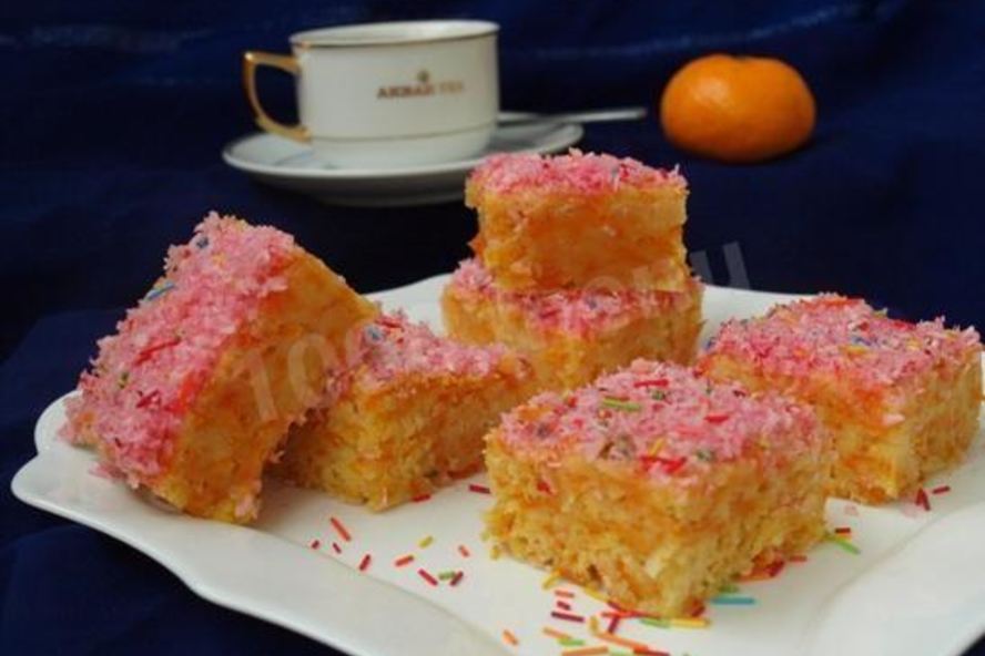 Рецепт тыквенный манник с кокосом и лимоном