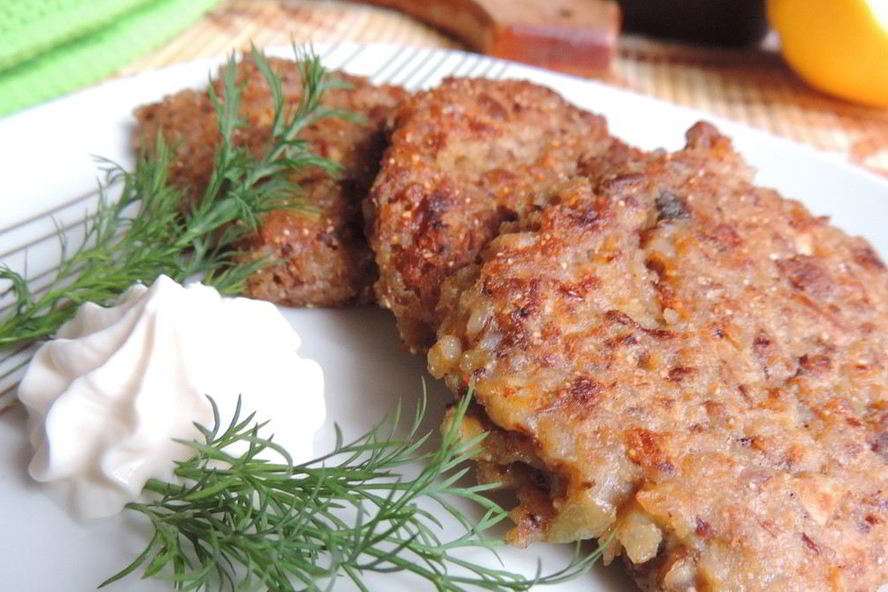 Рецепт гречневые оладьи с грибами