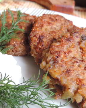 Гречневые оладьи с грибами